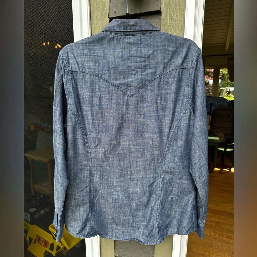 Wrangler Classic Indigo Button-Up Shirt - Picture 3 of 7